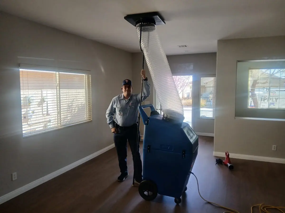 Professional Dryer Vent Cleaning work inside a Iowa Park home